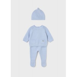 Conj. polaina y gorro tricot
