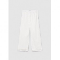 Pantalon largo cinta bordada