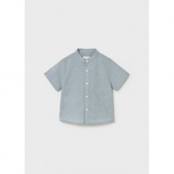 Camisa m/c lino cuello mao